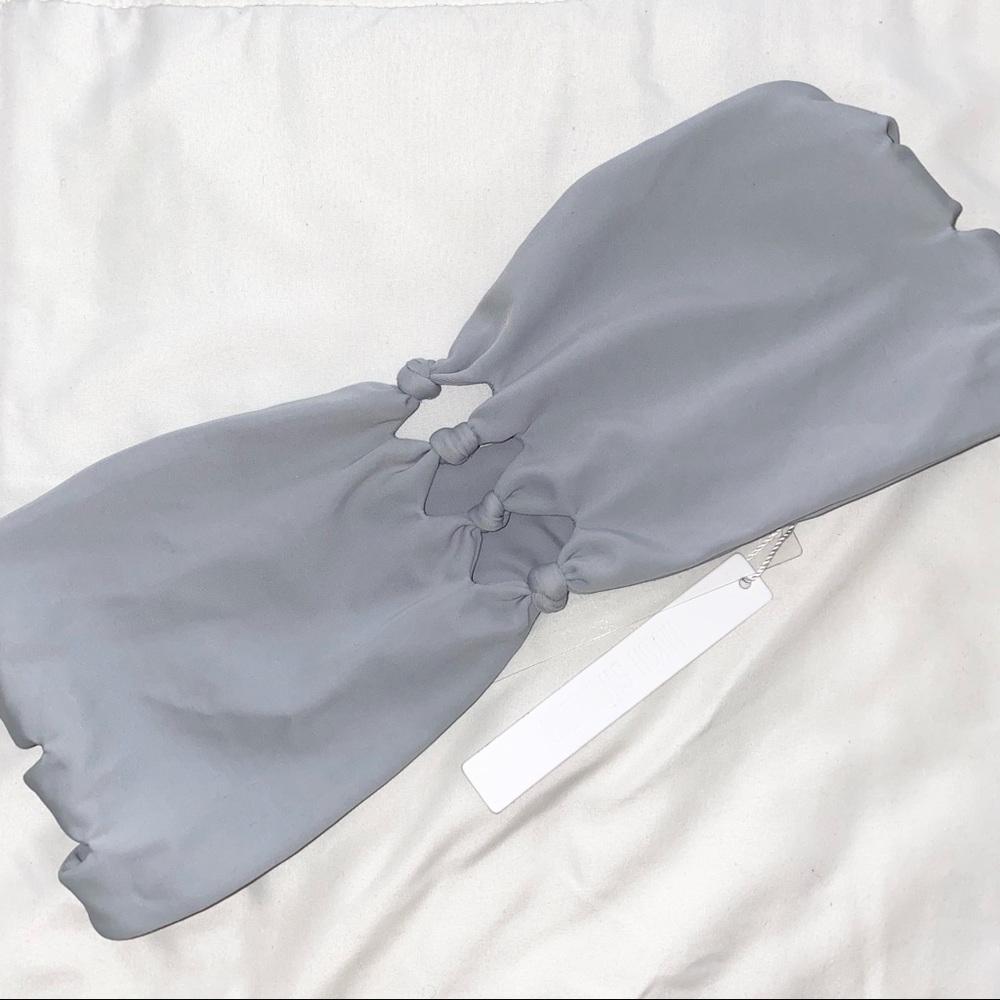 Mikoh Swimwear Grey knot Bikini Top